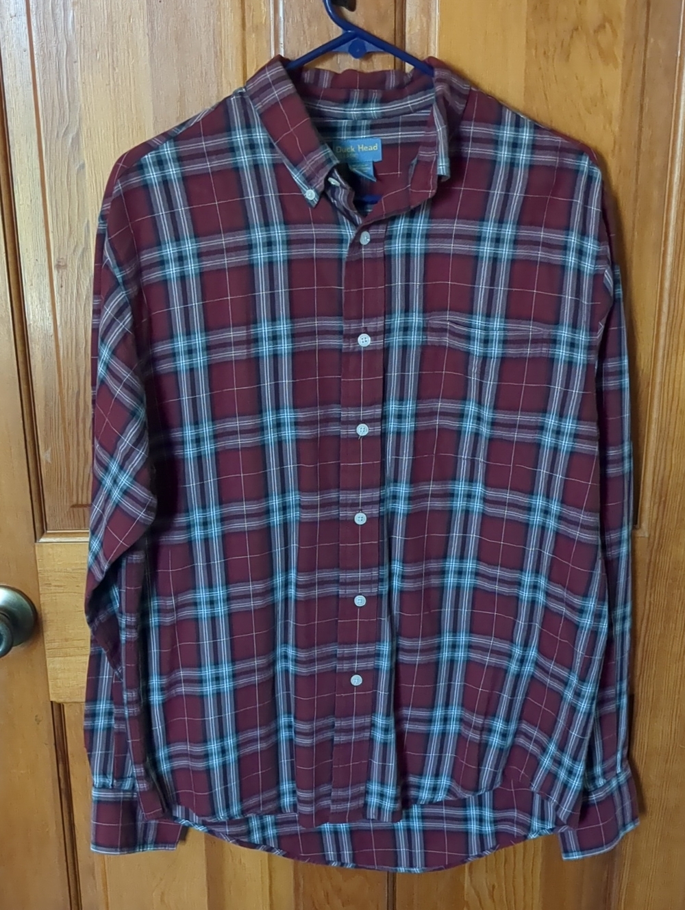 Vintage Duck Head Classic Button Down Long Sleeve Plaid Shirt Medium